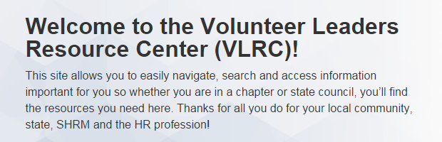 SHRM VLRC